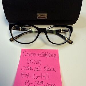 Dolce & Gabbana Black Eyeglasses DG3118